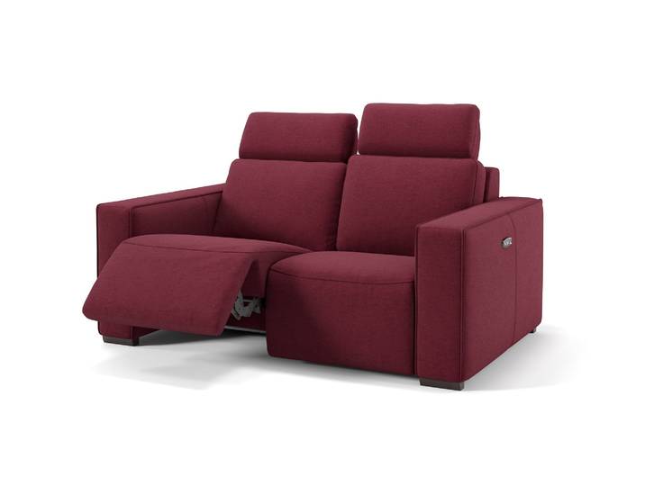 Stoff Sofa BERGAMO Sofagarnitur 2-Sitzer Couch