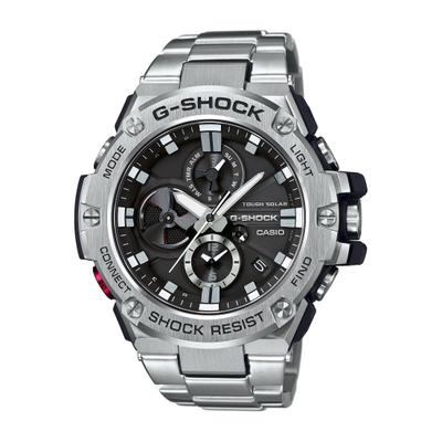 Smartwatch CASIO G-SHOCK "GST-B100D", silber (silberfarben, silberfarben), Smartwatches, Herren, Smartwatch, Armbanduhr, Herrenuhr,Bluetooth,Stoppfunktion,Smart Access Technologie