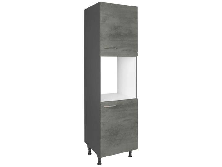 Nobilia Geräteumbauschrank Riva, Schiefer, 2 Fächer, nur wie online abgebildet bestellbar, 60x216.6x58 cm, DGM-Klimapakt, Made in Germany, Goldenes M, Pefc, Blauer Engel, Küchen, Küchenmöbel, Küchenschränke, Geräteumbauschränke