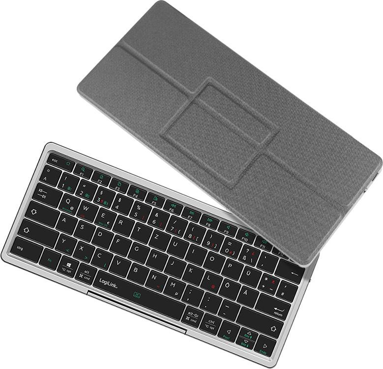 LogiLink ID0214 Wireless Multi-Device Tastatuur BT 5.1, Grijs