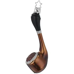 INGE-Glas Manufaktur Christbaumschmuck 13cm Glasfigur Pfeife Weihnachtskugeln Weihnachtsbaumschmuck