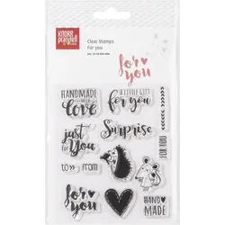 3x Knorr Prandell, Stempel, Stempelmotiv Clear Stamp transparent For you