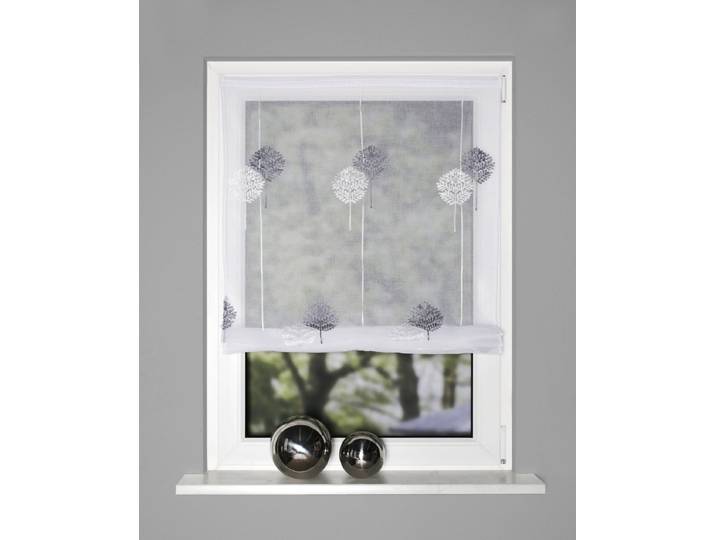 Rouleau à cordon Edision 45 x 130cm Gris/Gris