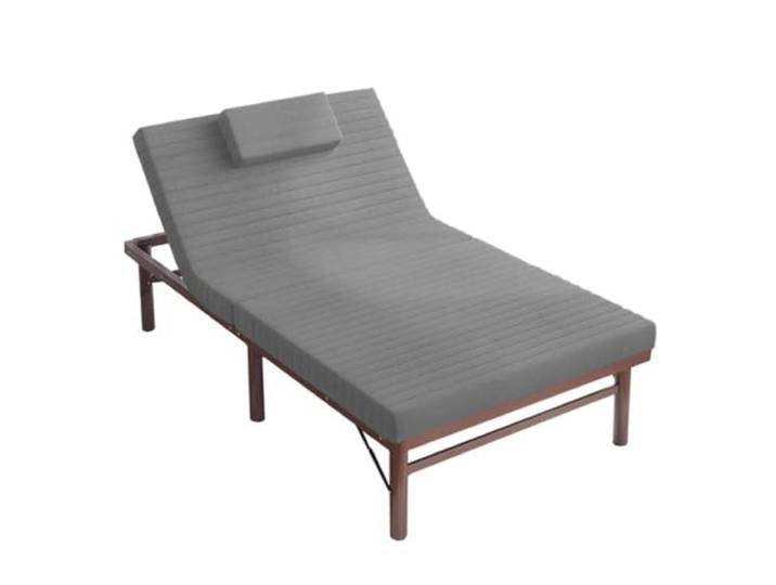 Xumh2024-3 Klappbett Balkon-Freizeit-Klappbett, verstellbare Rückenlehne, stabil und platzsparend(Grigio,Klein)