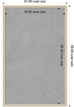 Amanti Art Edith Wood Framed Magnetic Board
