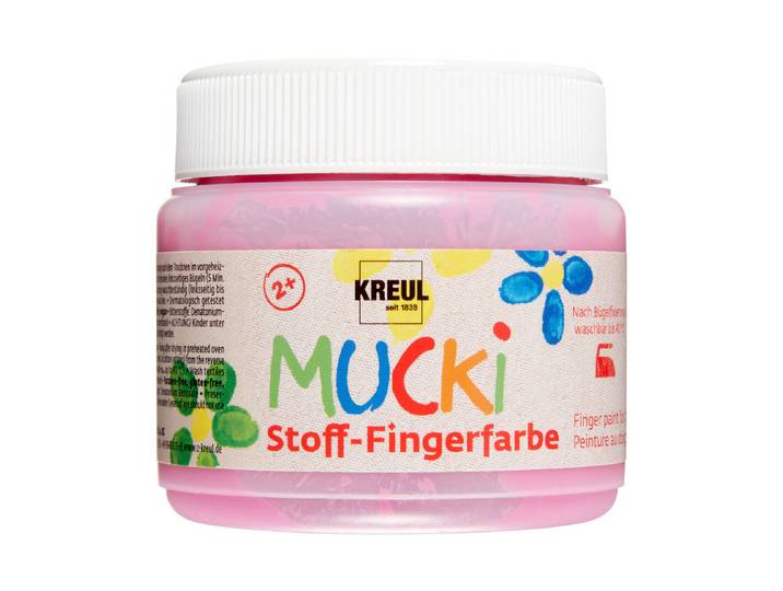 Kreul Mucki Stoff-Fingerfarbe Pink 150 ml