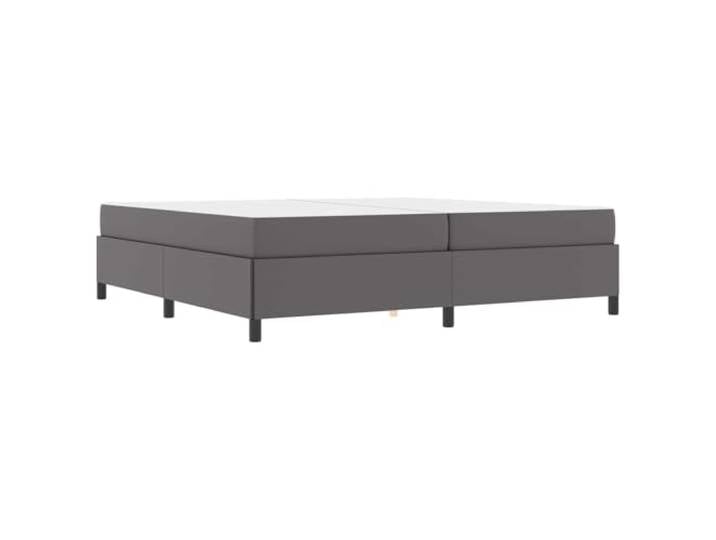 KKgypkn Bettrahmen mit Matratze 200x200 cm Grau Stoff Taschenfederkernmatratze Lattenrost Doppelbett