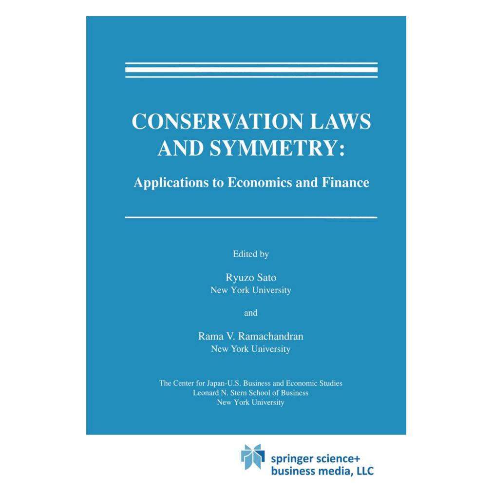 Springer Conservation Laws and Symmetry: Applications to Economics and Finance (Englisch, Softcover, Rama V. Ramachandran, Ryuzo Sato) (55379103)