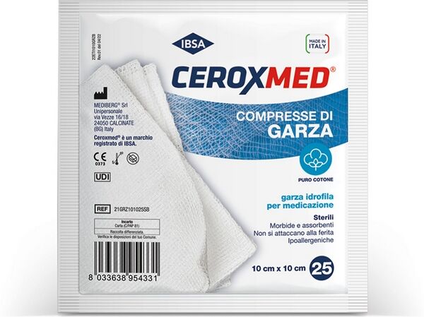 Nova Argentia Ceroxmed Compresse Garza 10x10  25 Pezzi