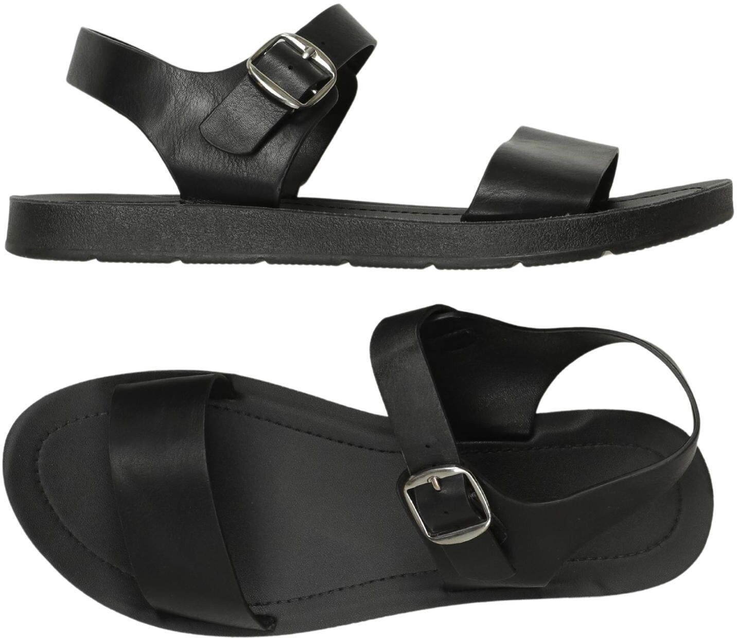 Anna Field Damen Sandalen, Schwarz, Gr. EU 38, Kunstleder - Second Hand