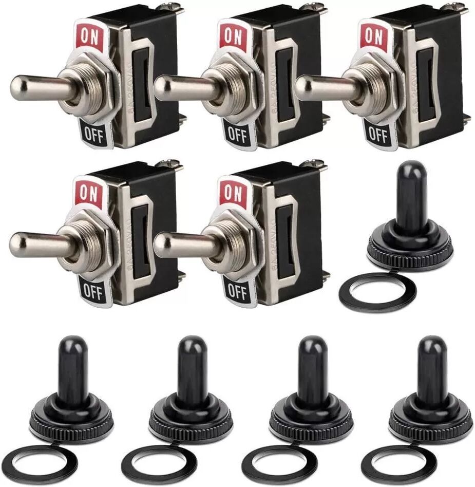 INF 2-Stufen-Wippschalter mit wasserdichter Kappe (5er-Pack)