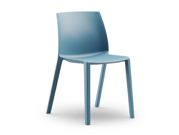 Chaise d’extérieur OLGA Polypropylène Bleu - Dossier