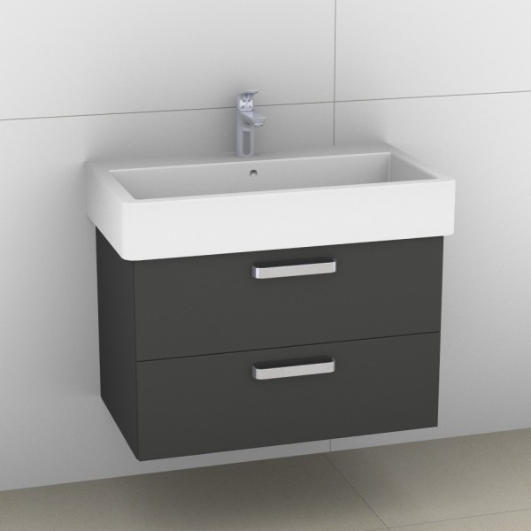 Artiqua 411 Waschtischunterschrank für Vero 045480 Anthrazit Glanz, 411-WU2L-D19-7065-51 411-WU2L-D19-7065-51