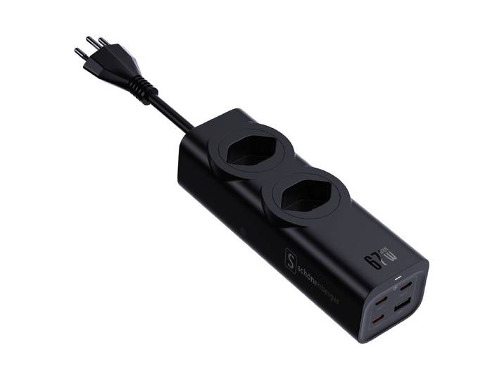Schöneberger Steckdosenleiste 2 x Typ 13 Fast Charging 67 w schwarz