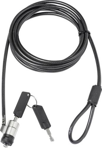 Dicota Laptop Schloss Schlüsselschloss zusätzlicher Schlüssel dient als Ersatz 2 m Security T-Lock Pro, Single (3 x 7 mm slot)