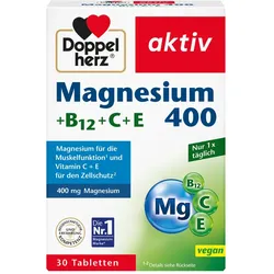 Doppelherz Magnesium 400+B12+C+E 30 St