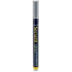 Securit® Flüssigkreidestift - Silber - Rundspitze 1-2mm