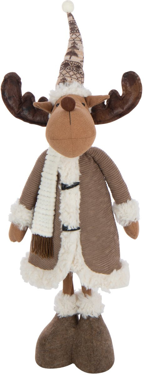 J-Line Eland figuur winterdecoratie van polyresin, small, mix