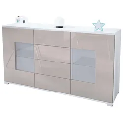 SIDEBOARD Grömitz Sandgrau Hochglanz