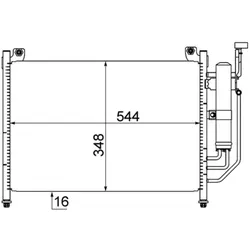 Kondensator Klimaanlage MAHLE AC 608 000S