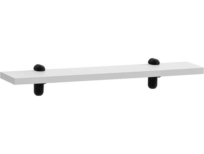 Wandregal SCHILDMEYER EBBA, Regalablage, Klemmhalterung, MADE IN GERMANY , weiss (mattweiß), B:50cm H:8cm T:10cm, Holzwerkstoff, Regale, Wandregal, Klemmhalterung für Regalbrett,inkl. Wandbefestigung, MADE IN GERMANY