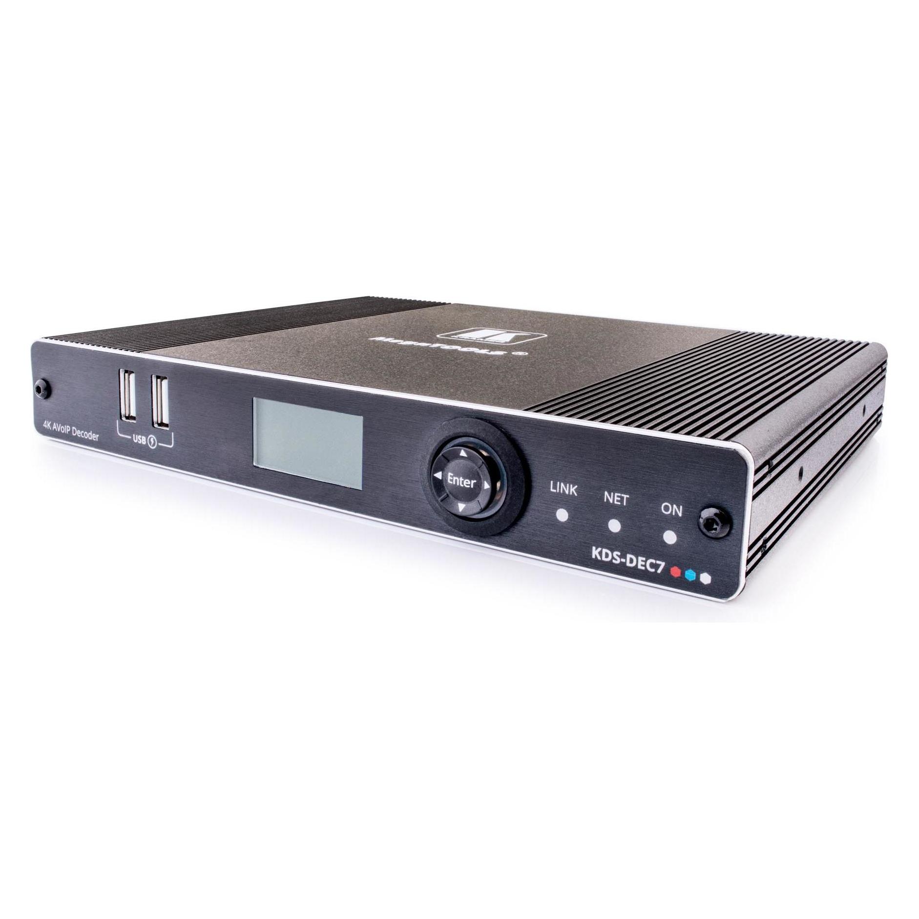 Kramer KDS-DEC7 HIGHPERFORMANCE, HIGHLYSCALABLE, AVOIP DECODER FOR 4K30 4:4:4, HDR10 OVER 1G NETWO (60-000690)