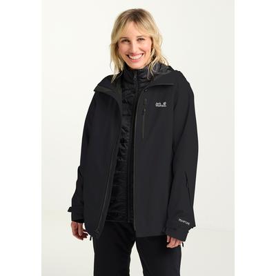 Skijacke JACK WOLFSKIN "FLOWLINE 3IN1 JKT W", Damen, Gr. S (36), schwarz, Obermaterial: 100% Polyester. Futter: 100% Polyester. Innenjacke: 100% Polyester. Füllung: 100% Polyester. Futter: 100% Polyester, Jacken Skijacke, mit abnehmbarer Innenjacke,...