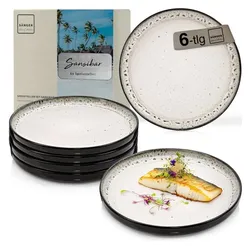 Sänger Geschirr Speiseteller Set Sansibar, Teller, Grau
