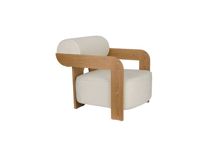 Design Loungesessel „Oolong“ Esche Beige Zuiver