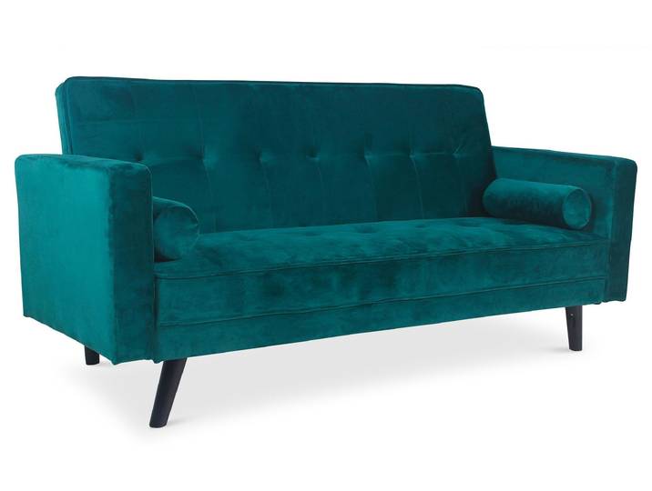 MENZZO Canapé convertible clic-clac scandinave Slow Velours Vert