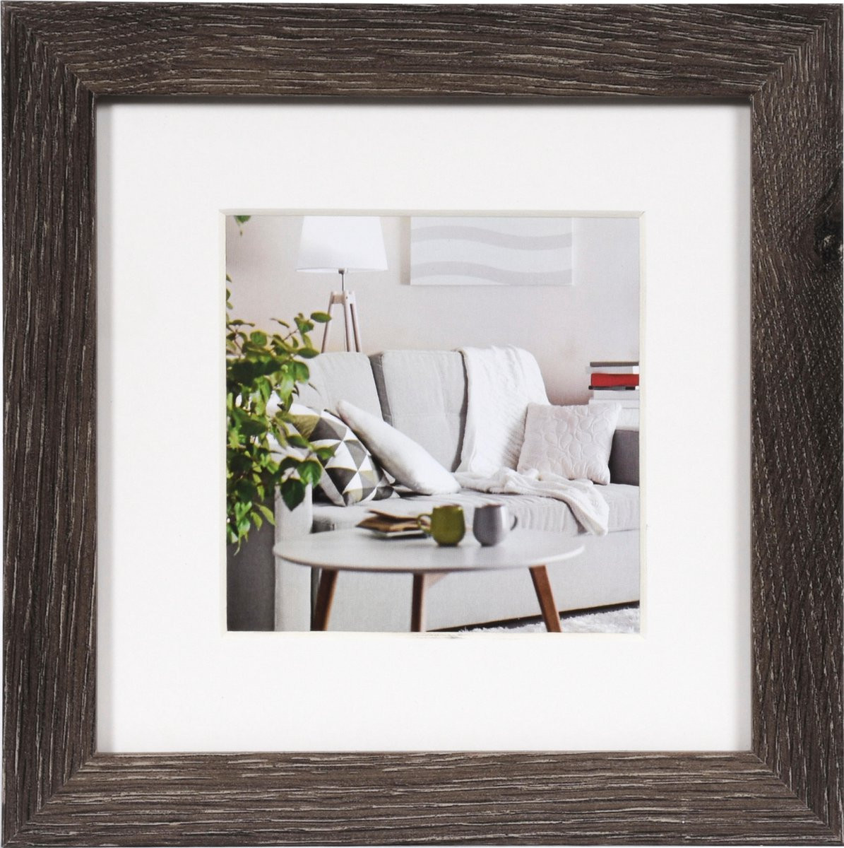 Henzo Moderne Fotolijst Donkergrijs - Fotomaat 15x15 cm