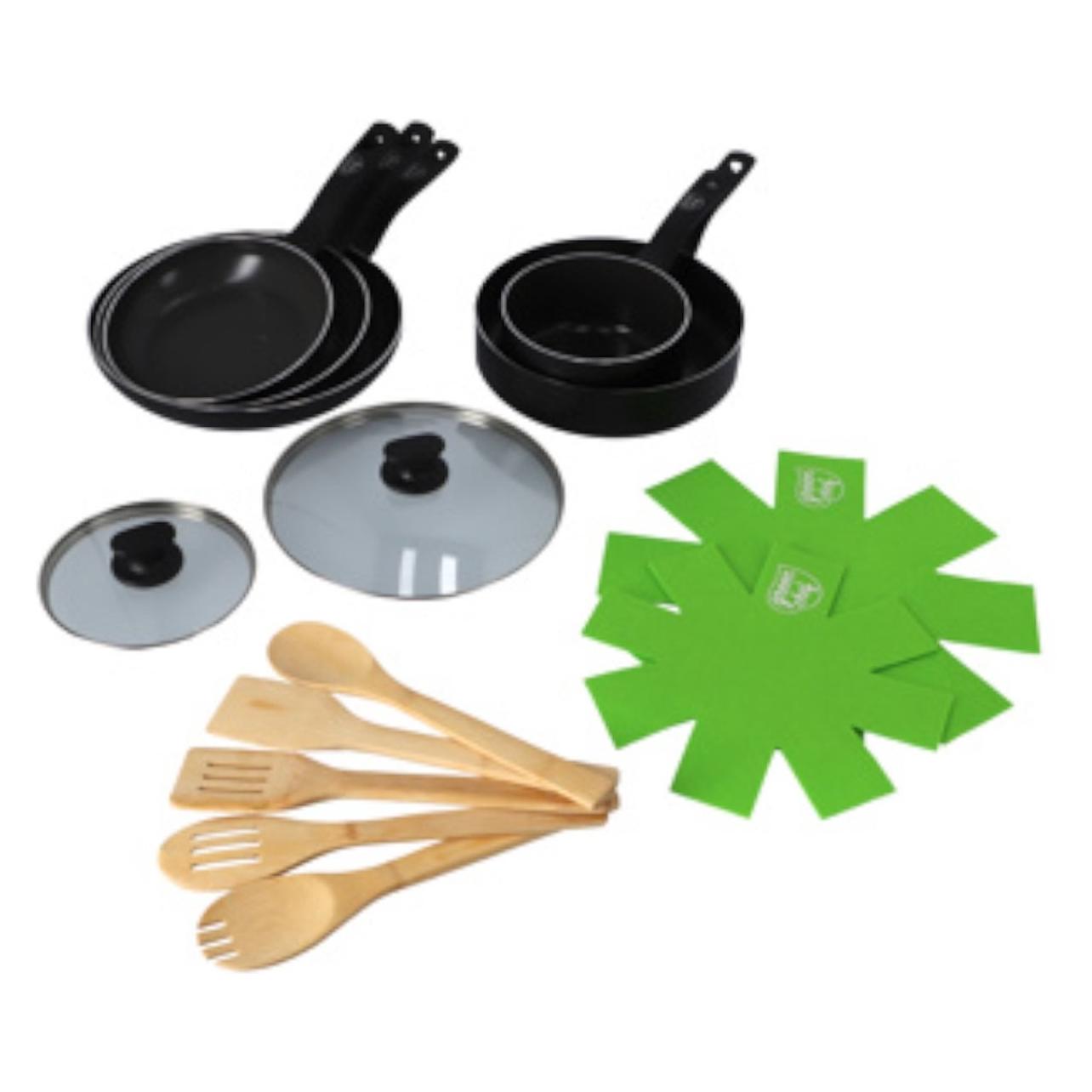 Greenchef Kochgeschirr-Set 14-teilig Schwarz (4894871008823)