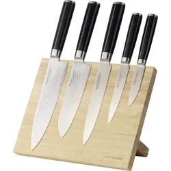Damastmesser Set 6tlg, inkl Messerblock