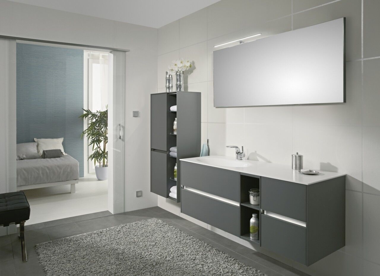 Pelipal Serie 6010 Krion-Doppelwaschtisch KDWT54-1530, B:1530, H:9, T:498mm KDWT54-1530