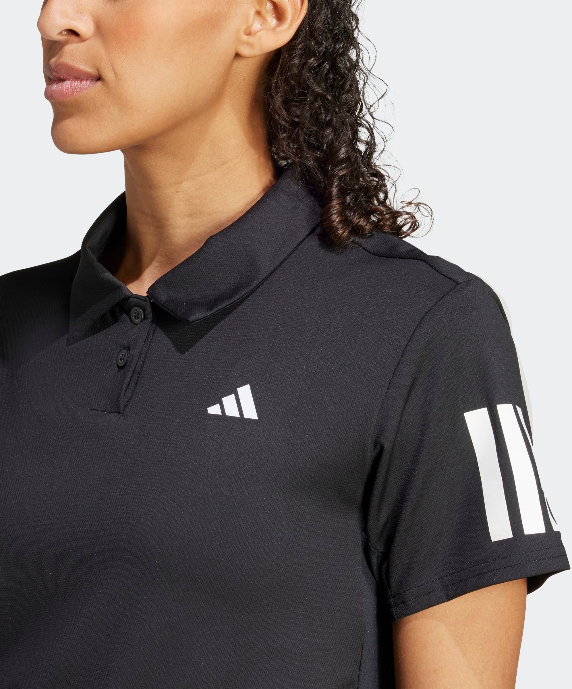 Poloshirt ADIDAS PERFORMANCE "CLUB TENNIS CLIMACOOL 3-STRIPES POLO", Damen, Gr. L, schwarz, Obermaterial: 86% Polyester, 14% Elasthan, normal, Rundhals, Shirts Poloshirt schwarz L