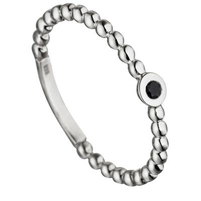 Fingerring JOBO "Ring Weißgoldring Saphirring" Gr. 50, silber (weißgold 333), Fingerringe, Damen, 50, Weißgold 333, Fingerring, 333 Weißgold mit Saphir