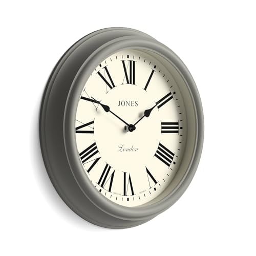 Jones Clocks Venetian ronde wandklok - Grijs - Diameter: 30,5 cm