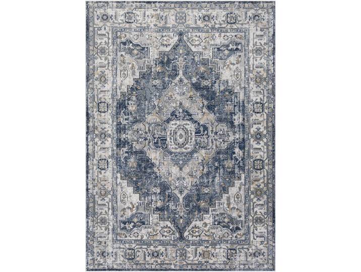 Tapis vintage oriental bleu/gris/ivoire 160x220