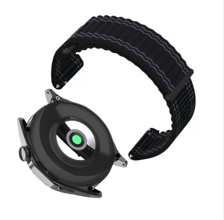 INF Nylon-Uhrenarmband für Huawei, 22 mm Universal Schwarz