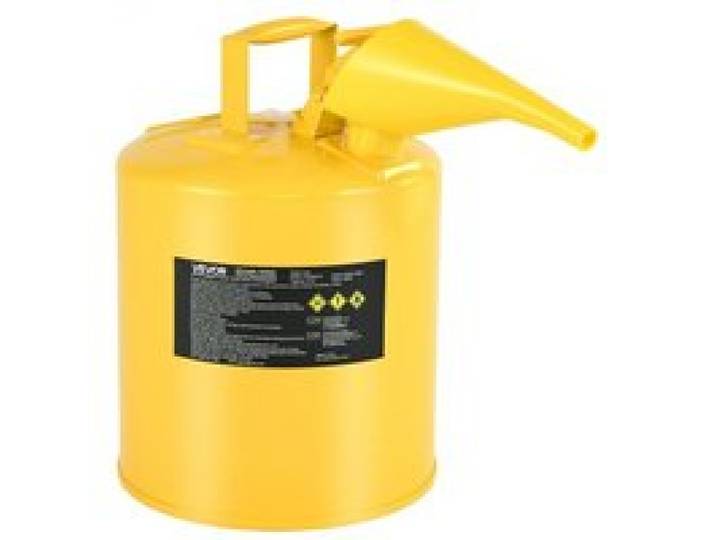 VEVOR Sicherheitskanister, 19 L, Typ I Sicherheitsbehälter für Diesel mit Flammensperre, selbstschließendem Deckel & PE-Trichter, ergonomischem Griff, Lagerbehälter für brennbare Stoffe, Gelb