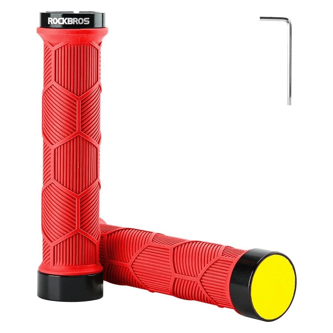 Rockbros 40720007002 bicycle grips with reflector - red (1701423730)