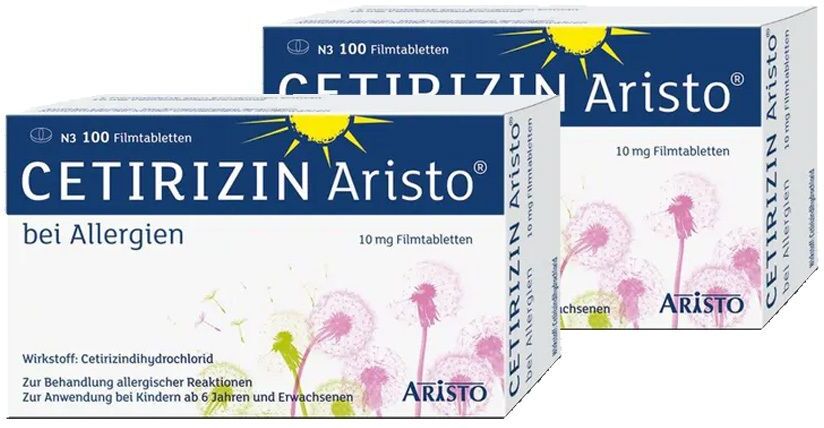 Cetirizin Aristo 10Mg Doppelpack 2x100 St Filmtabletten