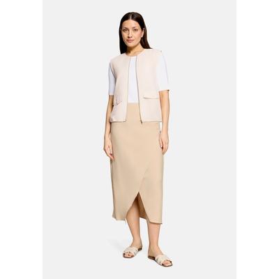 Strickweste CARTOON "Damen mit Taschen", Damen, Gr. 36, beige, Obermaterial: 100% Baumwolle, hüftlang, Rundhals, Westen Strickweste