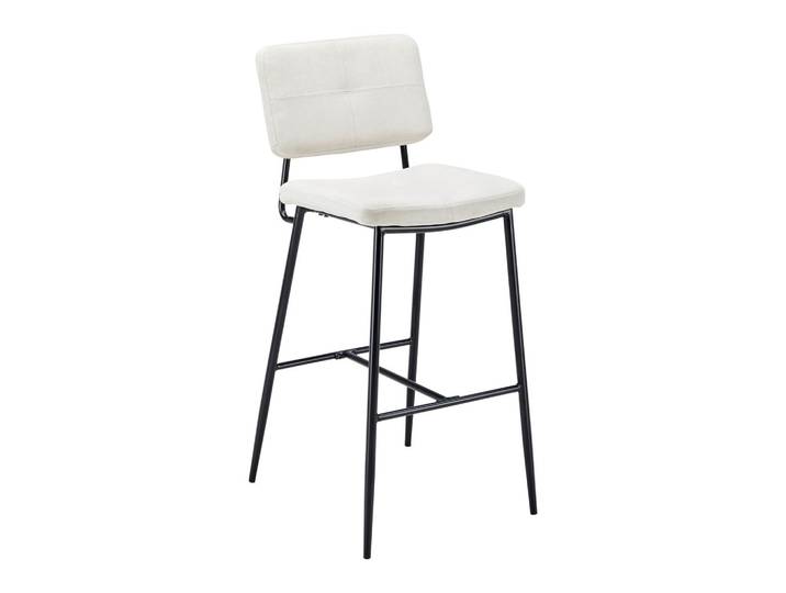Barhocker Neta Beige Webstoff Gepolstert
