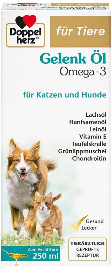 Doppelherz für Tiere Gelenk Öl Omega-3 für Katzen und Hunde