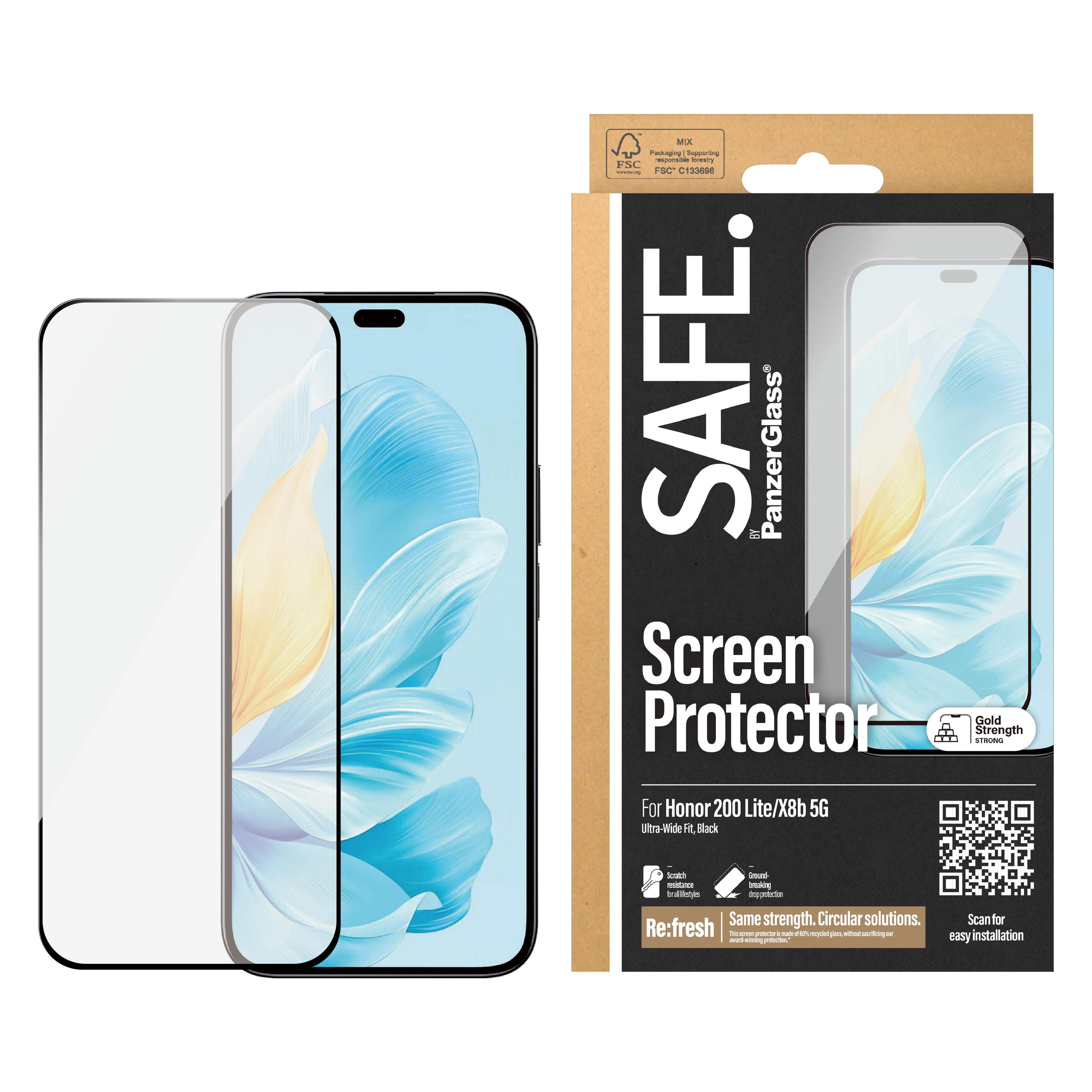 PanzerGlass SAFE. by Displayschutz Honor 200 Lite 5G | X8b | Ultra-Wide Fit (Honor 200 Lite, Honor X8b) (SAFE95932)