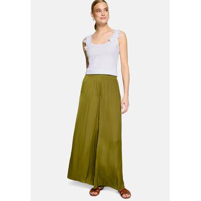 Stoffhose ZERO "Damen", Damen, Gr. 44, Normalgrößen, grün (fir grün), Jersey, Obermaterial: 100% Polyester, glänzend, figurbetont lang, Hosen Stoffhose, Material