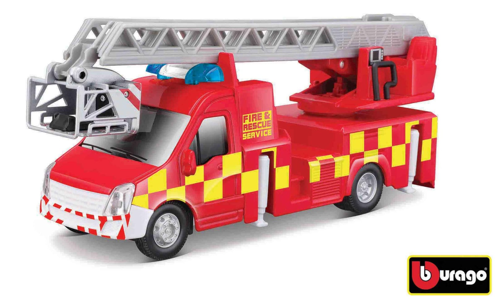 Bburago Brandweerwagen met ladder schaalmodel 1:43