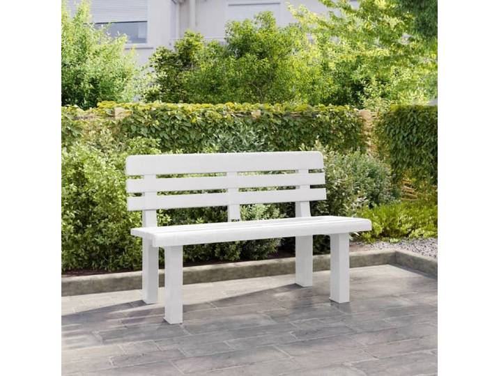 Bon plan  Banc de jardin - JILI HOT - 2 sièges - blanc 110x52x71cm polypropylène - Pour extérieur/parc Thome6496165