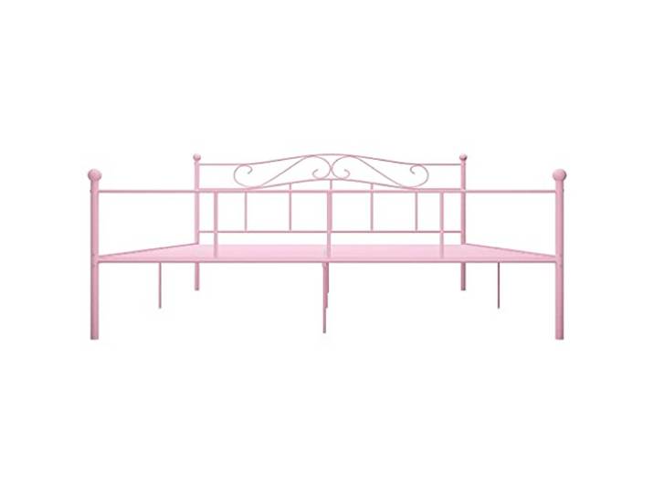 KTHLBRH Bettgestell Rosa aus Metall 200 x 200 cm Doppelbettgestell, robuste Latten, einfache Montage, Lattenrost